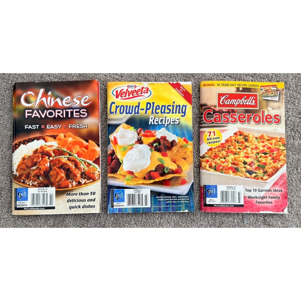 Vintage Recipe Booklet Lot Chinese Velveeta Campbell's Cookbooks Recipes 3